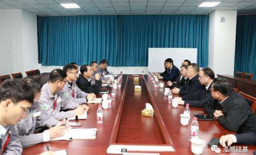 上海臨港集團黨委書記、董事長袁國華一行考察調研泓順硅基